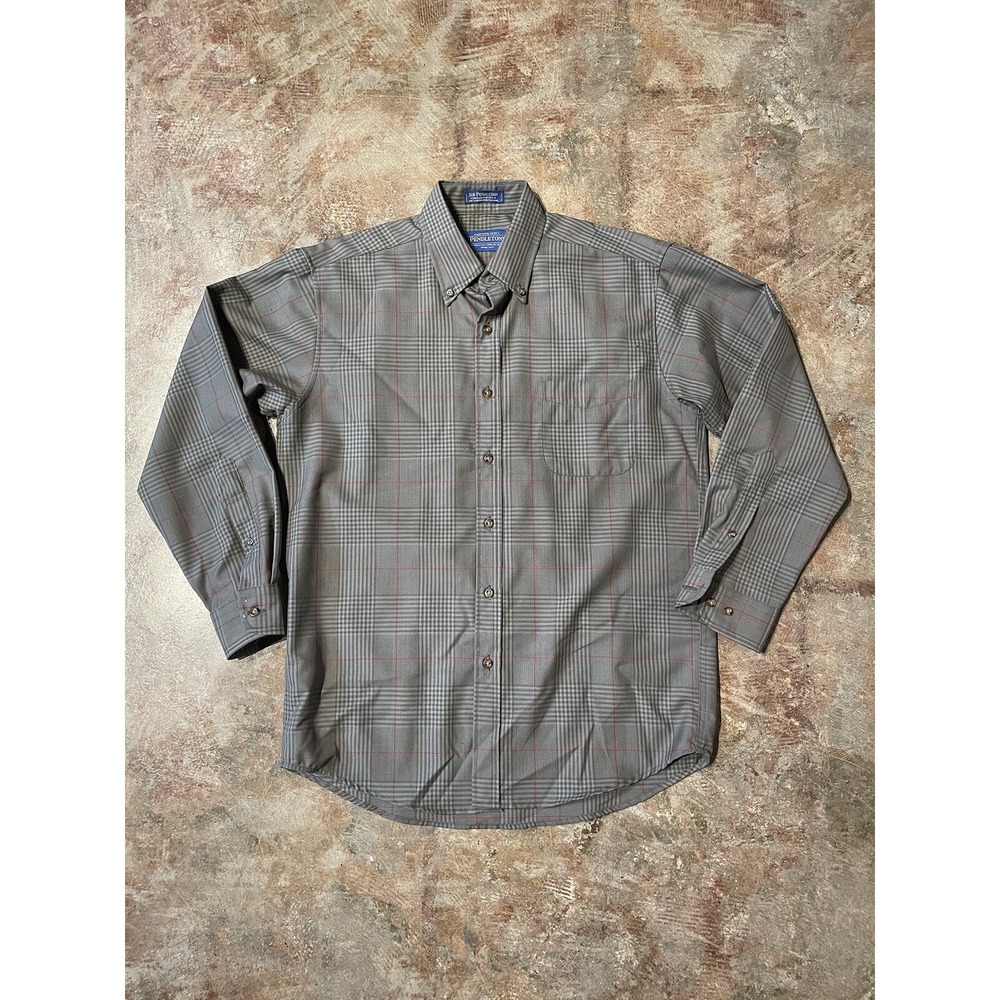 Vintage Pendleton Sir Pendleton Brown Plaid Button Down Woolen Mills Sz M *